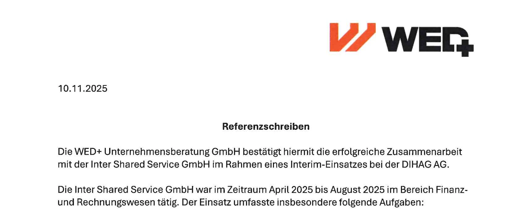Referenz Inter Shared Service – Vorschau